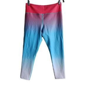 ZYIA Active Ombre High Waisted Leggings Women’s Size 12 Pink Purple Blue White